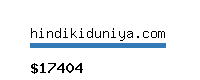 hindikiduniya.com Website value calculator