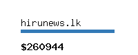 hirunews.lk Website value calculator