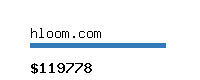 hloom.com Website value calculator