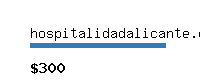 hospitalidadalicante.org Website value calculator