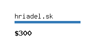 hriadel.sk Website value calculator