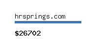 hrsprings.com Website value calculator