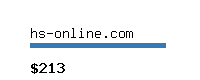 hs-online.com Website value calculator