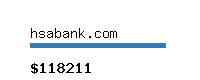 hsabank.com Website value calculator