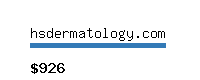 hsdermatology.com Website value calculator