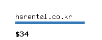 hsrental.co.kr Website value calculator