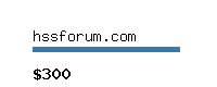 hssforum.com Website value calculator