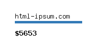 html-ipsum.com Website value calculator