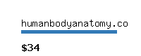 humanbodyanatomy.co Website value calculator