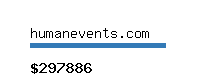 humanevents.com Website value calculator