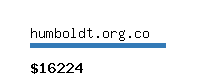 humboldt.org.co Website value calculator