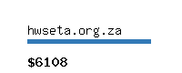 hwseta.org.za Website value calculator