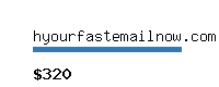 hyourfastemailnow.com Website value calculator