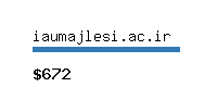 iaumajlesi.ac.ir Website value calculator