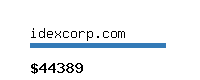idexcorp.com Website value calculator