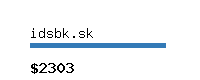 idsbk.sk Website value calculator