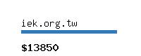 iek.org.tw Website value calculator