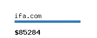 ifa.com Website value calculator