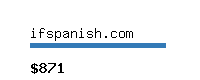 ifspanish.com Website value calculator