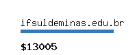 ifsuldeminas.edu.br Website value calculator