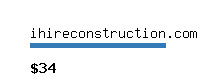 ihireconstruction.com Website value calculator