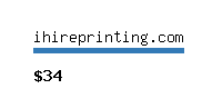 ihireprinting.com Website value calculator