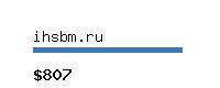 ihsbm.ru Website value calculator