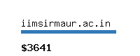 iimsirmaur.ac.in Website value calculator