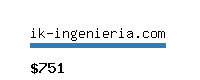 ik-ingenieria.com Website value calculator