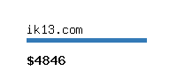 ik13.com Website value calculator