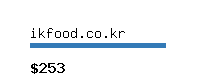 ikfood.co.kr Website value calculator