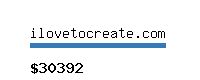 ilovetocreate.com Website value calculator