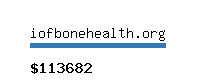 iofbonehealth.org Website value calculator