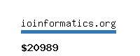 ioinformatics.org Website value calculator