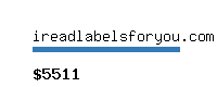 ireadlabelsforyou.com Website value calculator