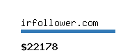 irfollower.com Website value calculator