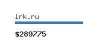 irk.ru Website value calculator