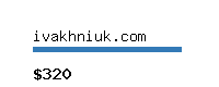 ivakhniuk.com Website value calculator