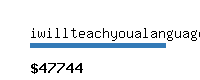 iwillteachyoualanguage.com Website value calculator