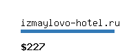 izmaylovo-hotel.ru Website value calculator