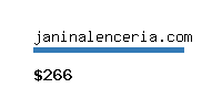 janinalenceria.com Website value calculator