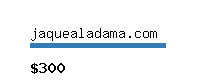 jaquealadama.com Website value calculator
