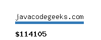 javacodegeeks.com Website value calculator