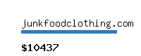 junkfoodclothing.com Website value calculator