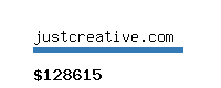 justcreative.com Website value calculator