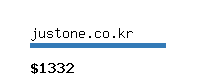 justone.co.kr Website value calculator