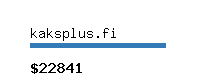 kaksplus.fi Website value calculator