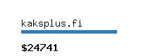 kaksplus.fi Website value calculator