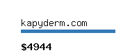 kapyderm.com Website value calculator