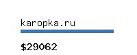 karopka.ru Website value calculator